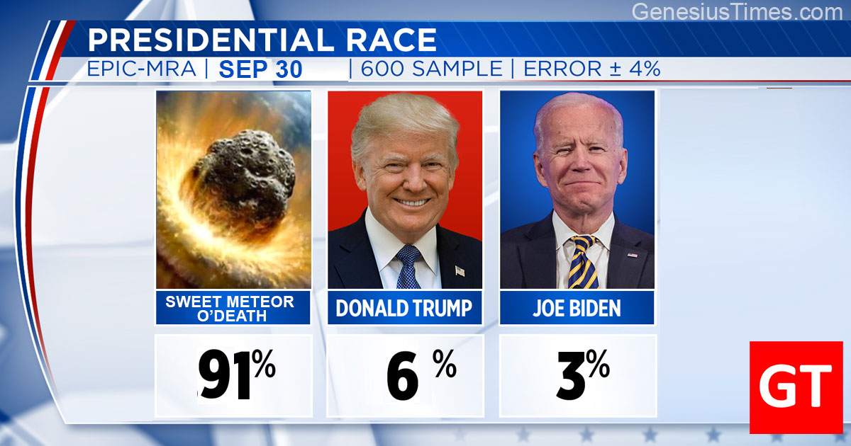 Sweet Meteor O'Death surges in the polls after dismal presidential ...