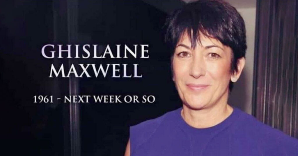 BREAKING: Ghislaine Maxwell has tragically committed suicide next week ...