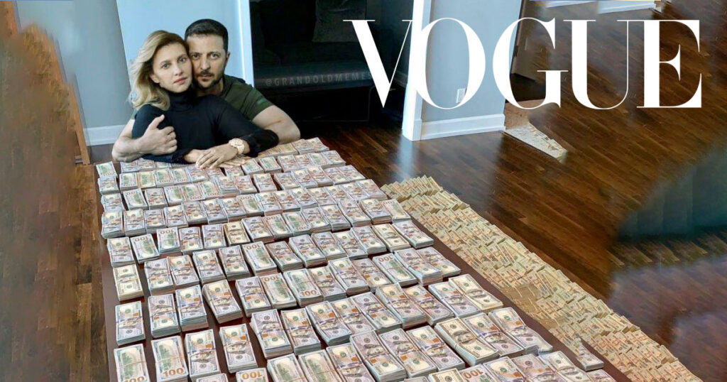 Zelensky and wife pose for Vogue cover with their new billions ...