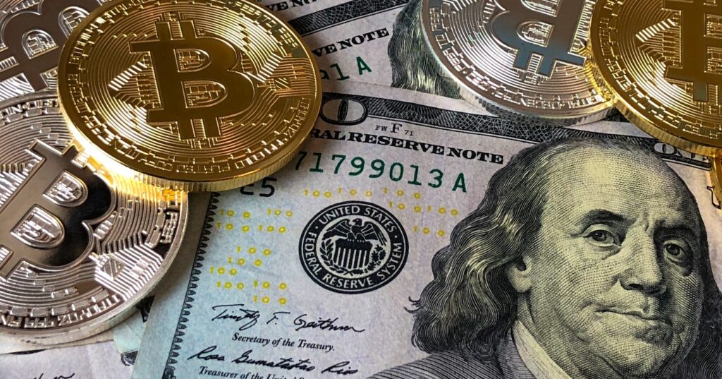 bitcoins and u s dollar bills