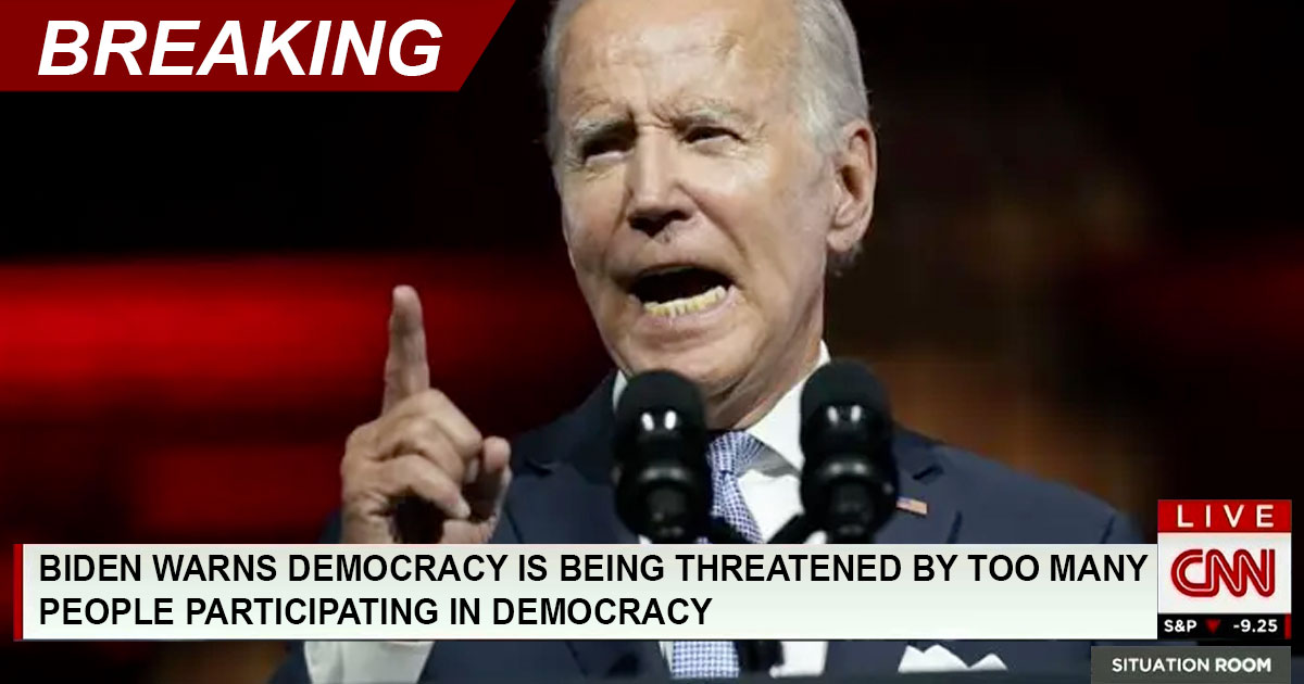 Biden Warns That Democracy Is Being Threatened By Too Many People ...