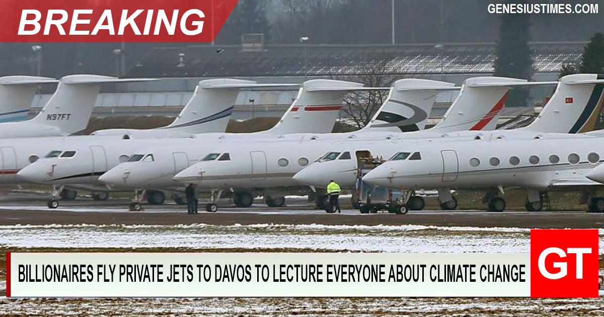 BREAKING Billionaires fly private jets to Davos to lecture everyone