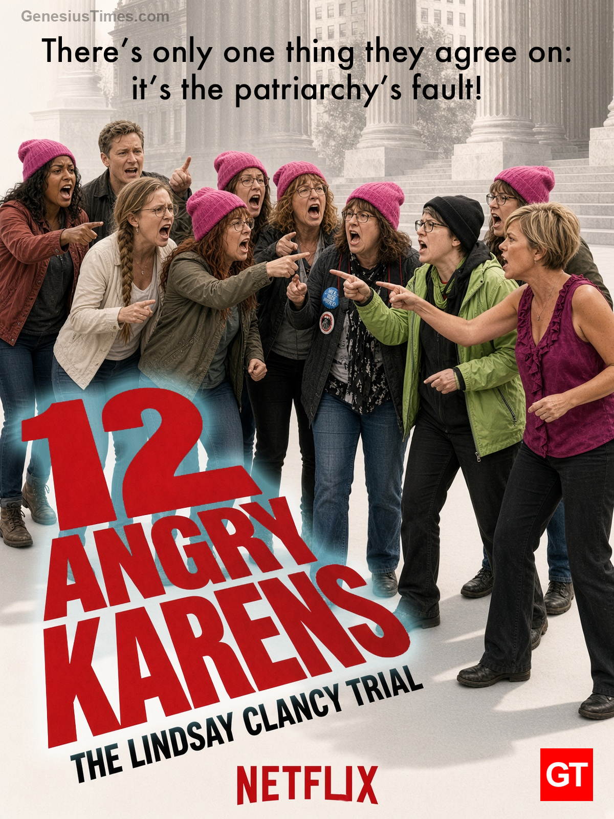 Netfux Presents ‘12 Angry Karens: The Lindsay Clancy Trial’: Twelve voices. One hallucination