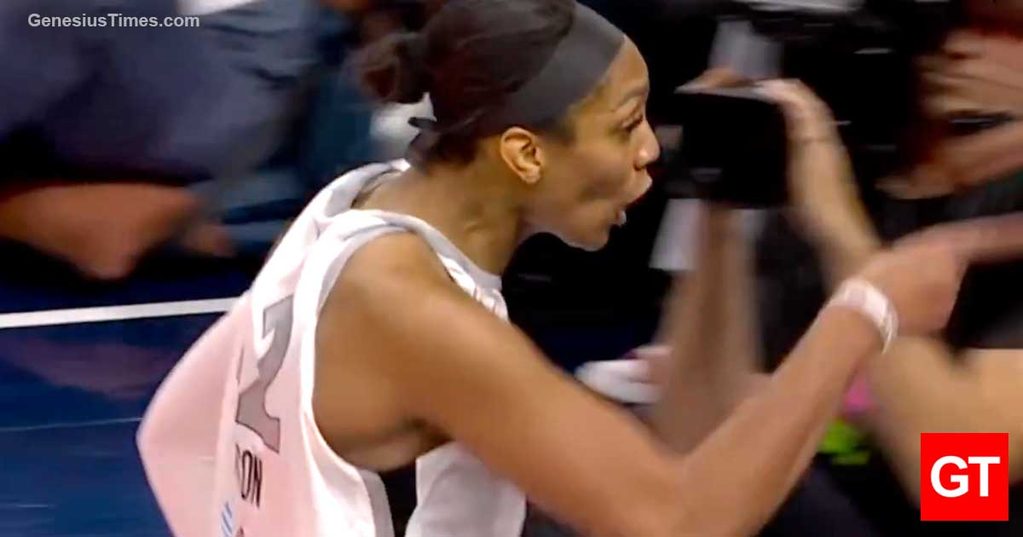 aja-wilson-pointing