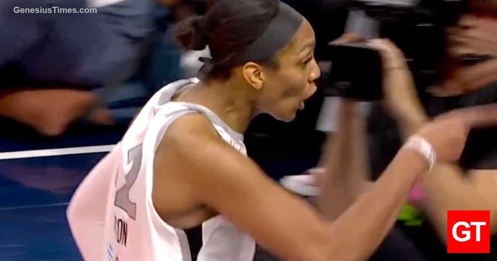 aja-wilson-pointing