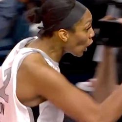 aja-wilson-pointing